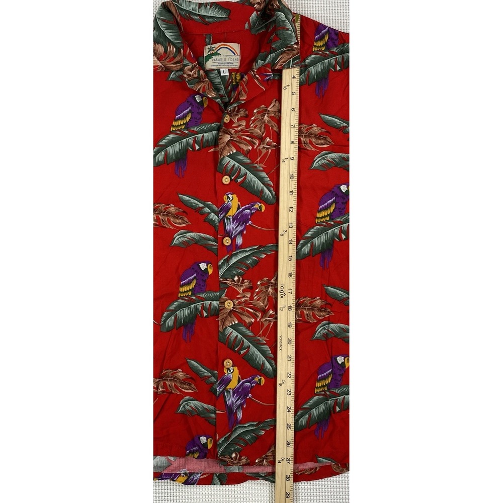 Paradise Found Magnum PI Jungle Bird Hawaiian Shirt Men's Large Red - Picture 4 of 7